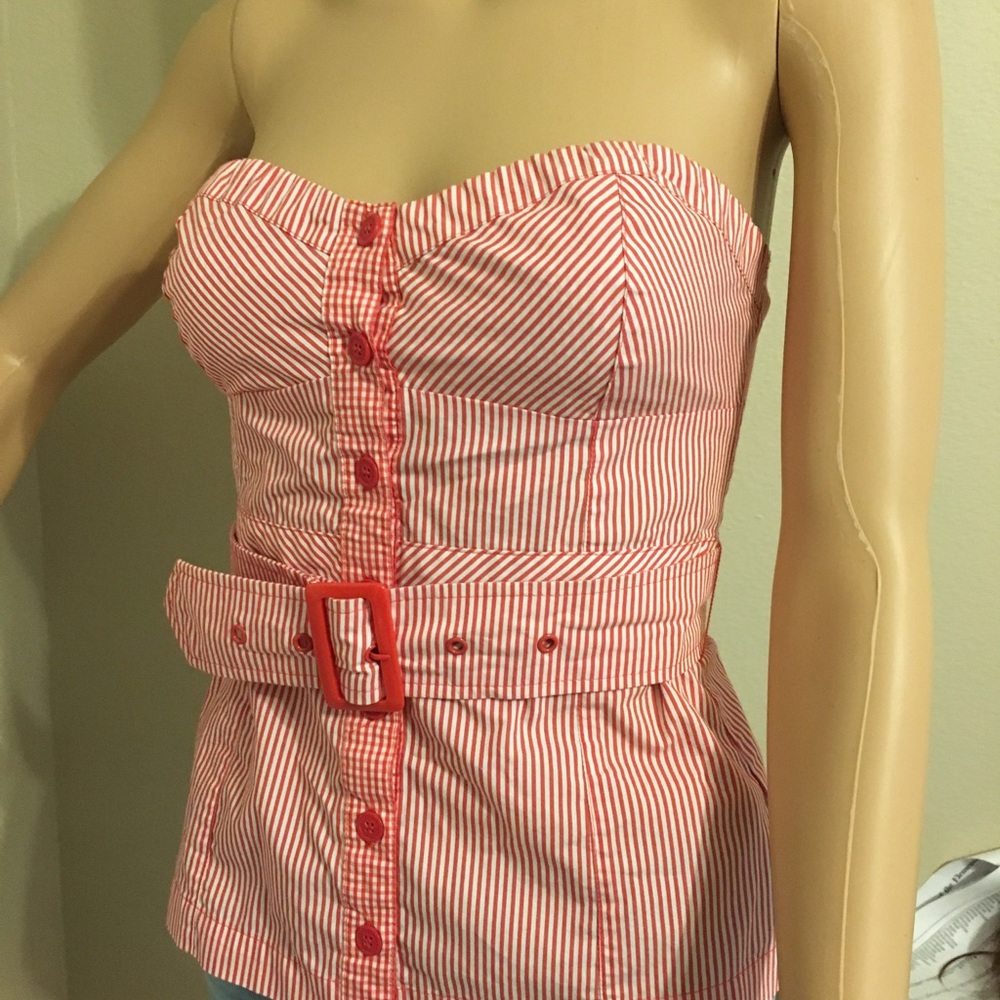 G by guess peblum sleeveless top
